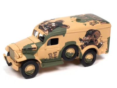Johnny Lightning Dodge Wc54 Ambulance Desert Camouflage "rat Fink" "pop Culture" 2024 Release 2 1/64 Diecast Model Ca