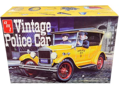 Amt Skill 2 Model Kit 1927 Ford T Vintage Police Car 1/25 Scale Model By