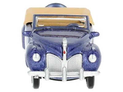 Oxford Diecast 1941 Lincoln Continental Convertible Darian Blue Metallic With Tan Interior 1/87 (ho) Scale Diecast