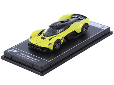 Postercars Aston Martin Valkyrie Lime Essence Yellow Metallic With Black Top "hypercar League Collection" 1/64