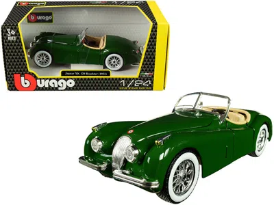 Bburago 1951 Jaguar Xk 120 Roadster Green 1/24 Diecast Model Car By