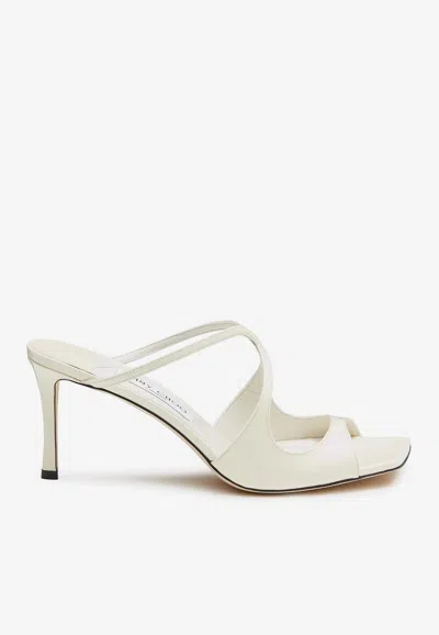 Jimmy Choo ‘75 Anise' Patent Leather Sandals In White