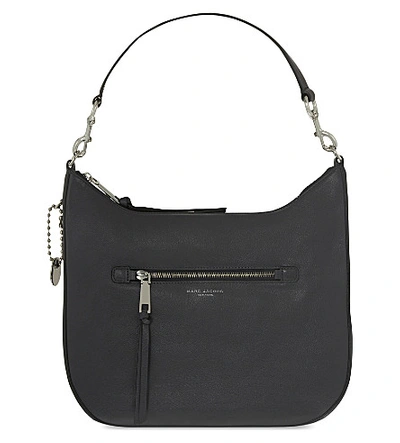Marc Jacobs Recruit Leather Hobo Shoulder Bag In Shadow