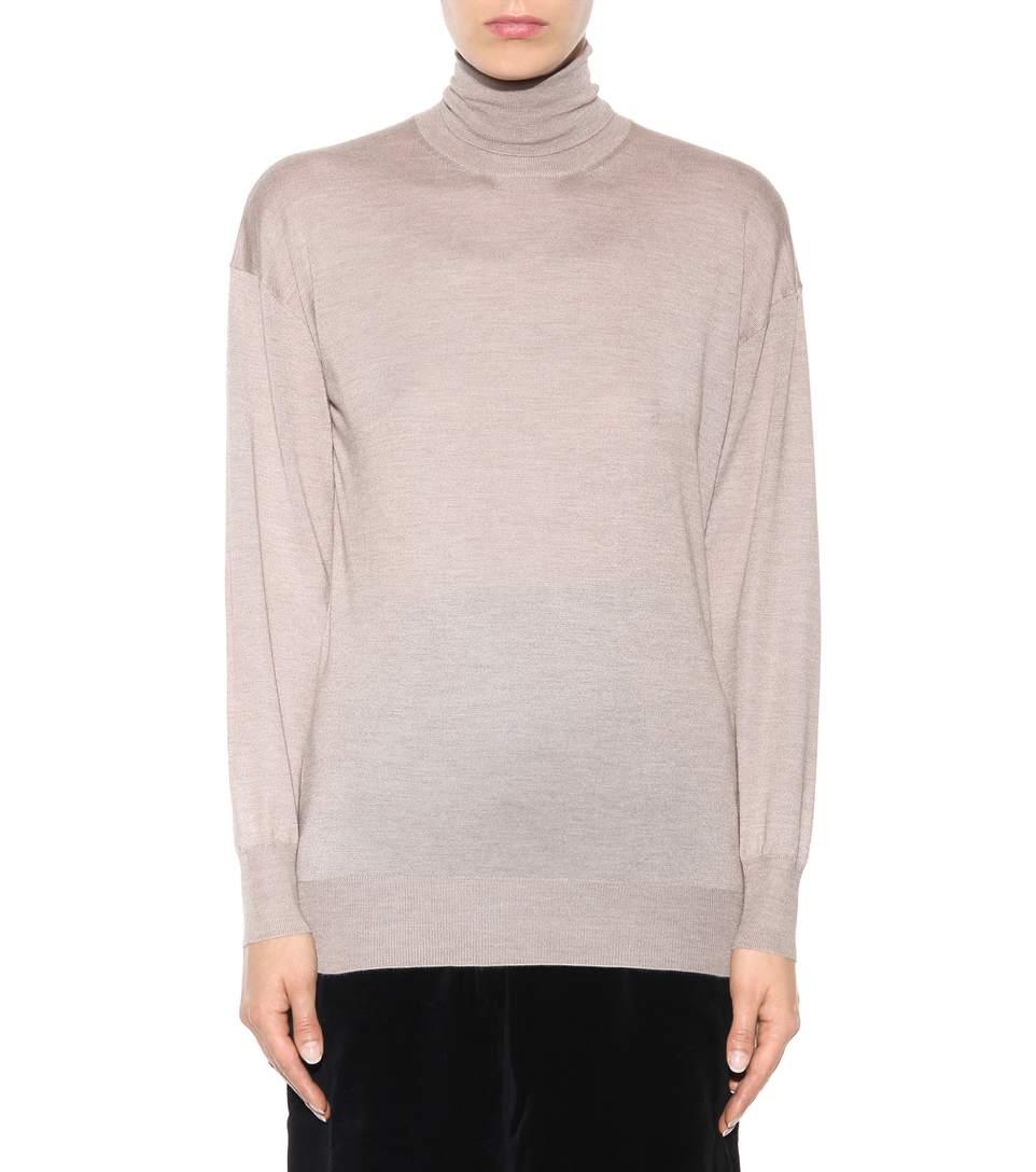 Tom Ford Cashmere And Silk Turtleneck Sweater In Beige | ModeSens