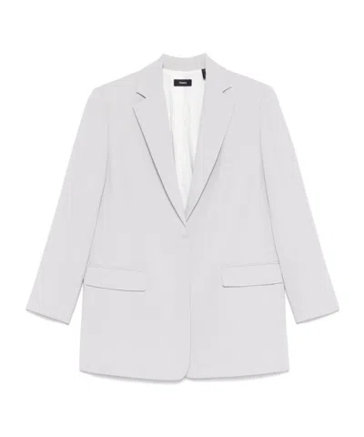 Theory Crepe Blazer In White