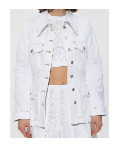 Givenchy Denim Buttoned Jacket In White