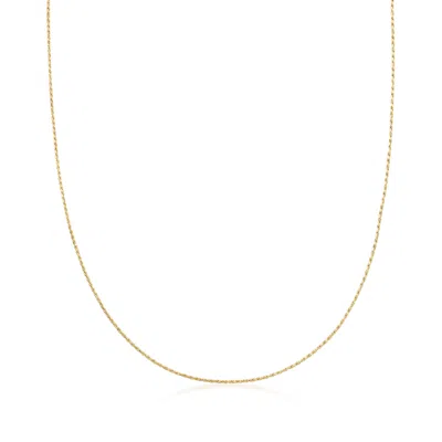 Ross-simons 1mm 14kt Yellow Gold Adjustable Rope Chain Necklace In Yellow