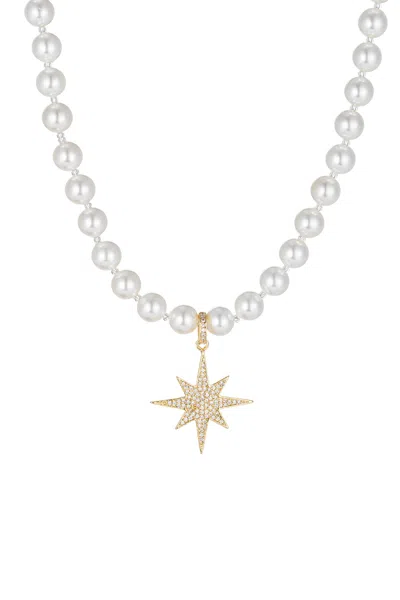 Eye Candy La Hannah North Star Necklace In Gold