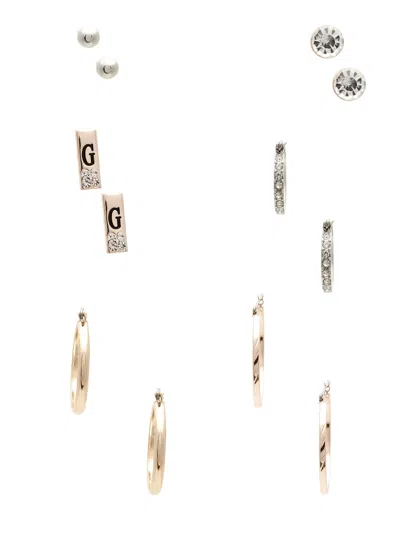Guess Factory Mixed-metal Hoop And Stud Earrings Set In Multi