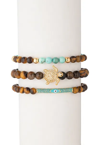 Eye Candy La Shelly Bracelet Set In Multi