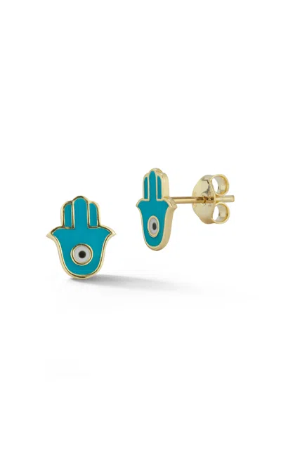 Ember Fine Jewelry 14k Hamsa Studs In Multi