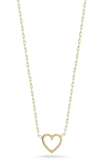 Ember Fine Jewelry 14k Yellow Gold Open Heart Pendant Necklace In Multi