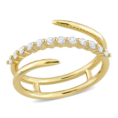 Mimi & Max 1/4 Ct Tw Diamond Coil Ring In 10k Yellow Gold In Yellow