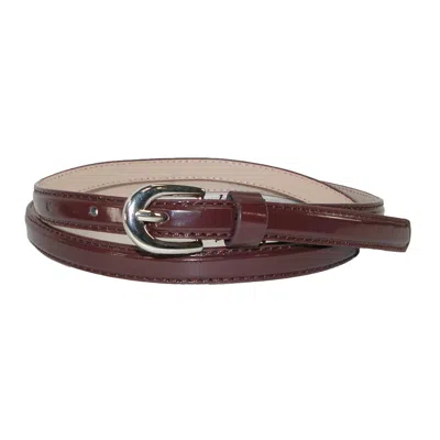 Ctm Women's Skinny Dress Belt In Brown