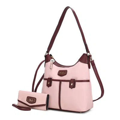 MKF COLLECTION BY MIA K HARPER NYLON HOBO SHOULDER HANDBAG WITH MATCHING WALLET - 2 PIECES 