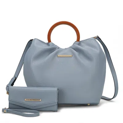 Mkf Collection By Mia K Leilani Vegan Leather Tote Handbag With Wallet In Multi
