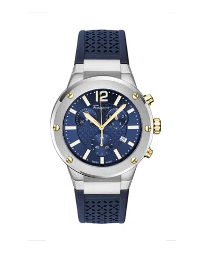 Ferragamo F-80 Chrono Silicone Watch In Multi