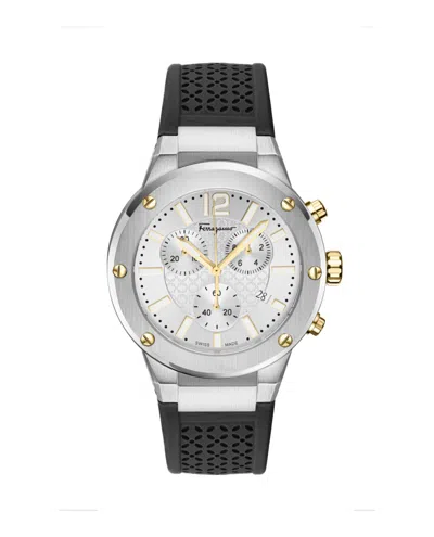 Ferragamo F-80 Chrono Silicone Watch In Multi
