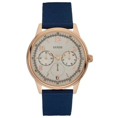 Guess Men's Aviator White Dial Watch In White