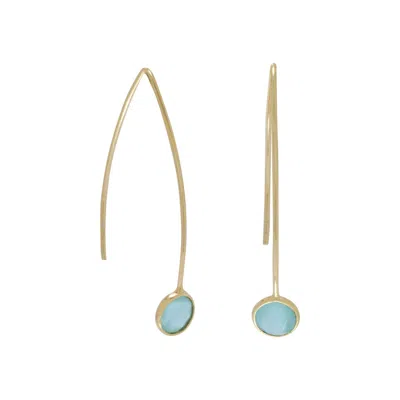 Liv Oliver 18k Over Silver 1.70 Ct. Tw. Quartz Drop Earrings In Gold
