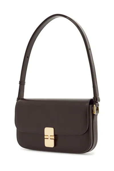 Apc Grace Baguette Shoulder Bag In Brown