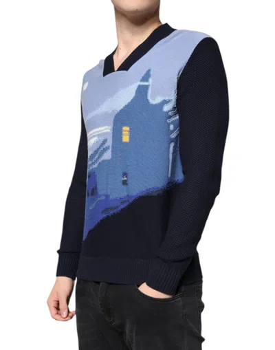 Ballantyne Multicolor Long Sleeves V-neck Pullover Sweater In Multicolor