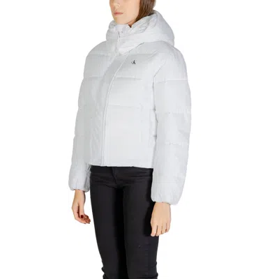 Calvin Klein Jeans Est.1978 Calvin Klein Jeans White Recycled Polyester Jackets & Women's Coat In White