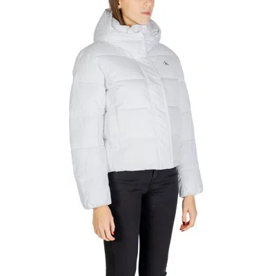 Calvin Klein Jeans Est.1978 Calvin Klein Jeans White Recycled Polyester Jackets & Women's Coat In White