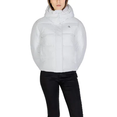 Calvin Klein Jeans Est.1978 Calvin Klein Jeans White Recycled Polyester Jackets & Women's Coat In White