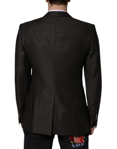 Dolce & Gabbana Black Bee Wool Single Breasted Formal Blazer In Black