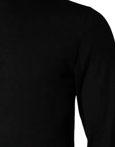 Dolce & Gabbana Black Longsleeve Turtleneck Pullover Men's Sweater In Black
