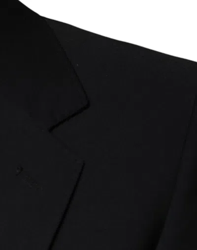 Dolce & Gabbana Black Stripe Single Breasted Formal Men's Suit In Black