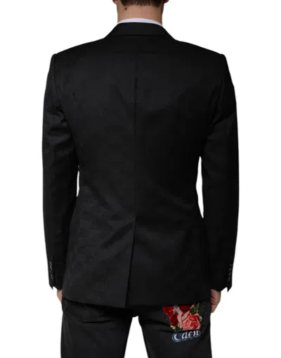 Dolce & Gabbana Black Wool Single Breasted Formal Blazer In Black
