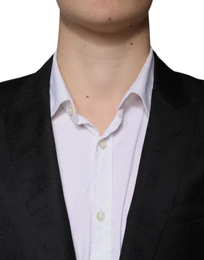 Dolce & Gabbana Black Wool Single Breasted Formal Blazer In Black