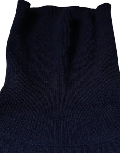 Dolce & Gabbana Wool Knit Turtleneck Pullover Men's Sweater In Blue