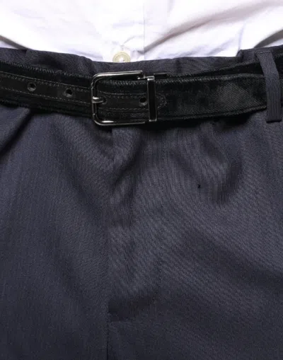 Dolce & Gabbana Blue Wool Skinny Formal Dress Men's Pants In Blue