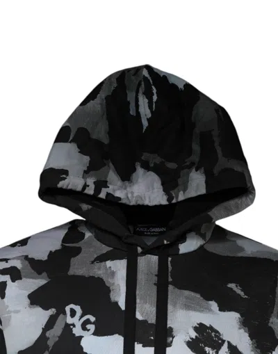 Dolce & Gabbana Multicolor Camouflage Men Hooded Sweater In Multicolor