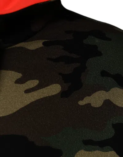 Dolce & Gabbana Multicolor Camouflage Hooded Men Sweatshirt Sweater In Multicolor