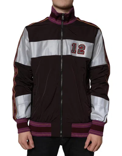 Dolce & Gabbana Multicolor Full Zip Jersey Men Bomber Jacket In Multicolor
