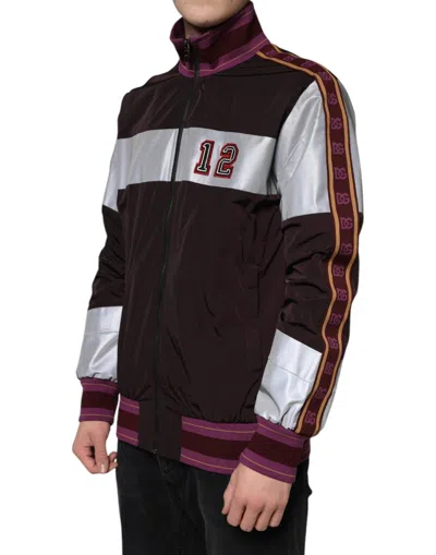 Dolce & Gabbana Multicolor Full Zip Jersey Men Bomber Jacket In Multicolor