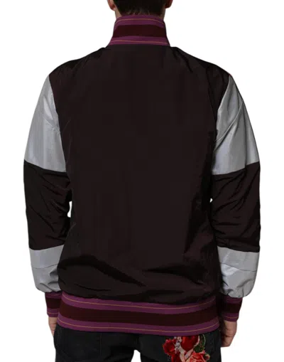 Dolce & Gabbana Multicolor Full Zip Jersey Men Bomber Jacket In Multicolor