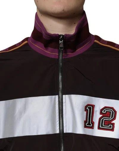 Dolce & Gabbana Multicolor Full Zip Jersey Men Bomber Jacket In Multicolor