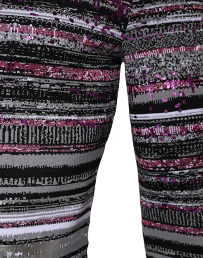 Dolce & Gabbana Multicolor Stripes Crew Neck Pullover Sweater In Multicolor