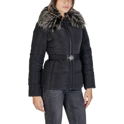 Guess Black Polyamide Jackets & Coat In Black