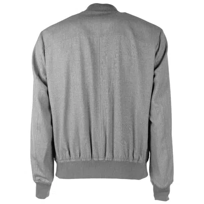 Made In Italy Elegant Light Wool Silk-linen Jacket In Gray