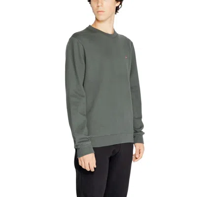 Napapijri Man Sweatshirt Military Green Size Xxl Cotton, Polyester In Green