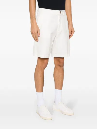 Brunello Cucinelli Men Garment-dyed Bermuda Shorts In Twisted Cotton Gabardine