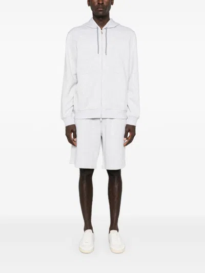 Brunello Cucinelli Double French Terry Zip-up Hooded Sweatshirt