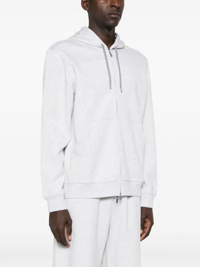 Brunello Cucinelli Double French Terry Zip-up Hooded Sweatshirt