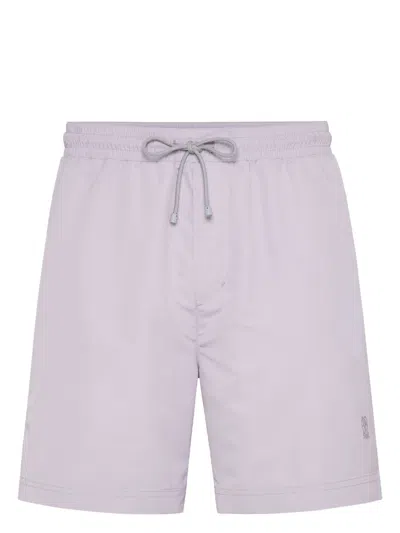Brunello Cucinelli Swim Shorts With Slip Pockets And Rear Patch Pocket